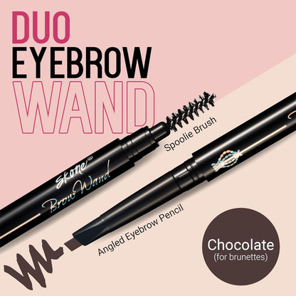 Cosmetics the Original Brow Wand Eyebrow Pencil with Brush - Dual-Sided Retractable Waterproof Long-Lasting Brown Eye Brow Pencils for Women with Sleek Eyebrows - Chocolate for Brunettes